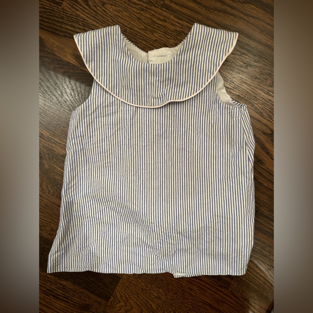 The Beaufort bonnet company stripe collar tunic top 2t euc